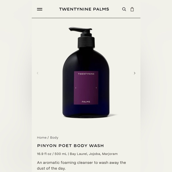 Twentynine Palms Other - Twentynine Palms Pinyon Poet Body Wash
